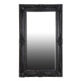 Boudoir Black Carved Leaner Mirror
